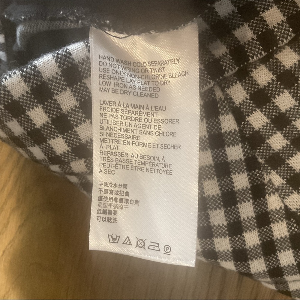 Anthropologie Black & White Gingham Capri Pedal Pusher Pants - Picture 9 of 16